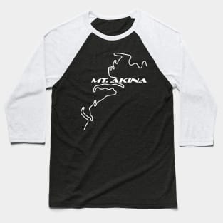 Mt. Akina Track Map (White) Baseball T-Shirt